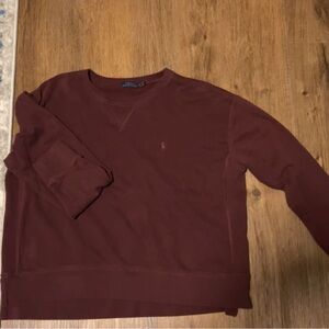 Ralph Lauren Women’s Rich Burgundy Crewneck Sweater
